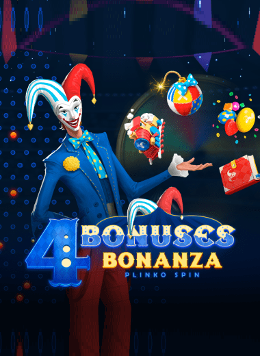 4 Bonuses Bonanza - Plinko Spin